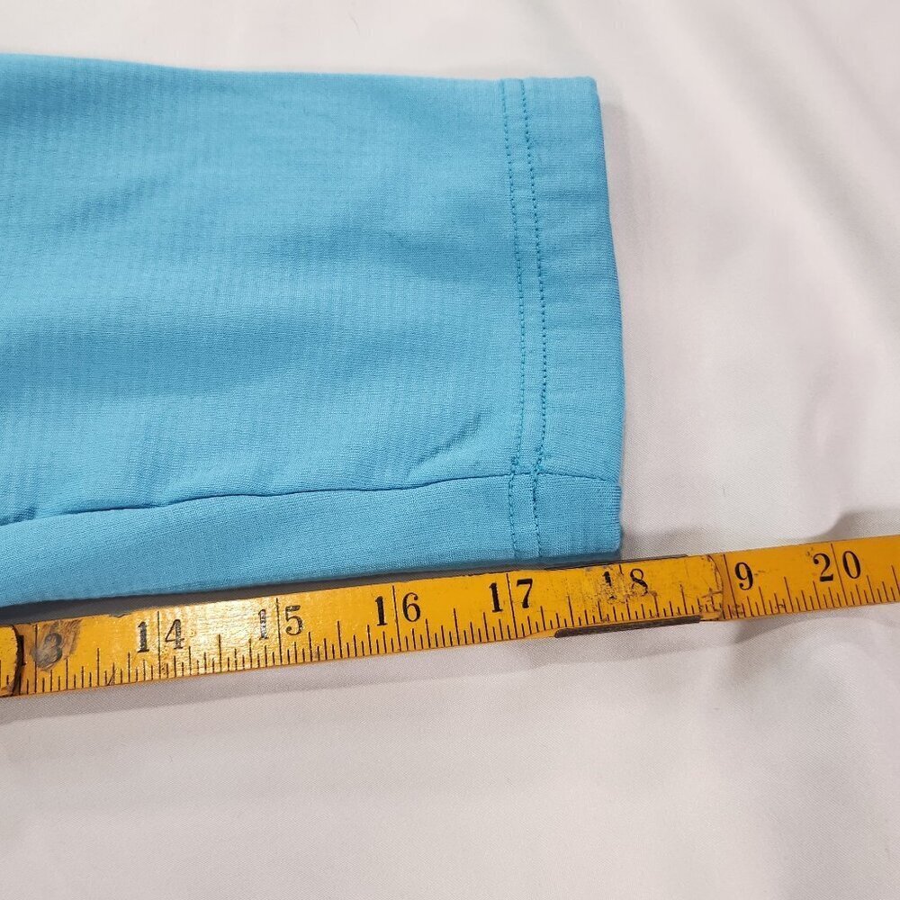 LL Bean Mens 1/2 Half Zip Pullover Gym Running Wicking Blue Pocket XL - Picture 3 of 5